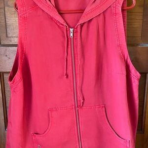 CJ Banks Red Hooded Vest